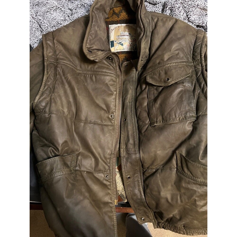 One of a kind vintage italian leather jacket mens. Antiche avventure Vera pelle - Picture 3 of 4